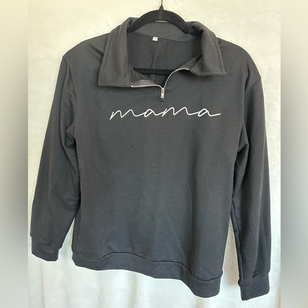 Great condition “Mama” Black Sweater size Small